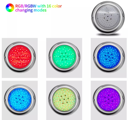 Inox 316L RGB LED Pool Light Underwater Surface Mount Waterpoof 15W Multicolor