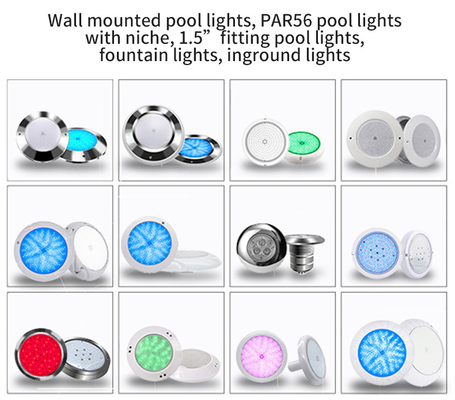 Multicolor RGB Recessed LED Pool Light IP68 Waterproof Wall Mounted
