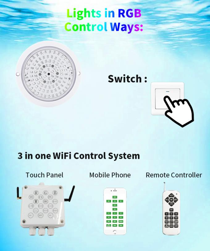 Resin Filled 120MM Concrete Pool Light Inground 6W 10W Switch WiFi Control