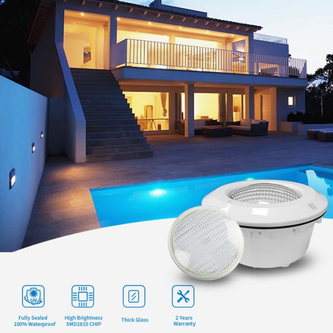 Glass 18W RGB LED Swimming Pool Light , IP68 Waterproof LED Lights For