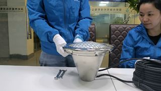 how to replace halogen R40 pool bulb with led pool bulb from Refined Tech.